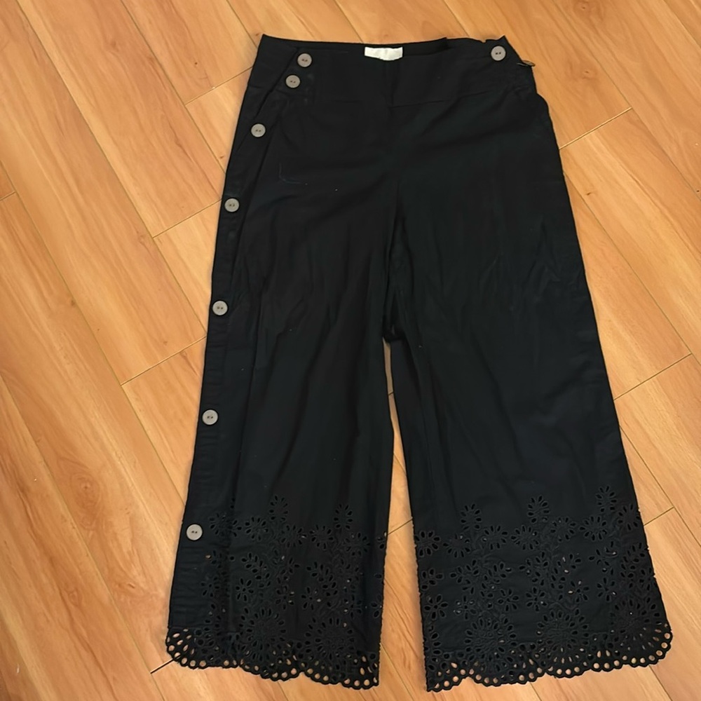 Wide leg crochet pant